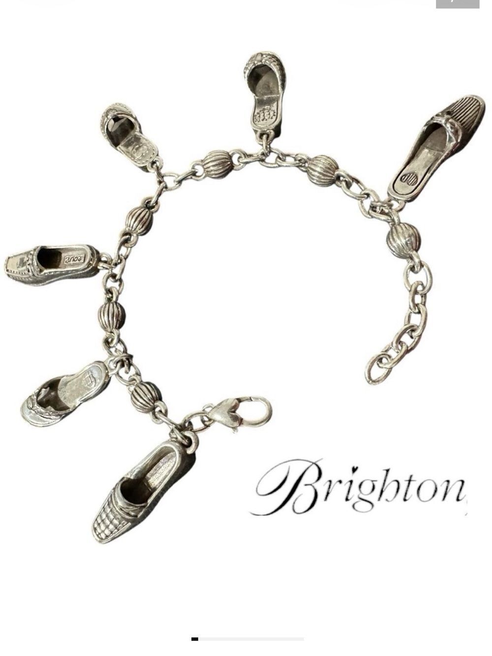 Brighton Sterling Silver Shoe Charm Bracelet – Collector’s Luxury Edition